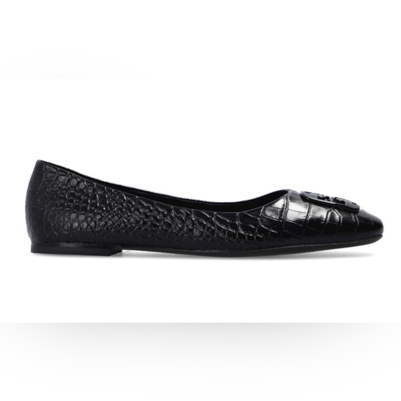 Tory Burch Black Croc Ballet Flat - Picture 2 of 5